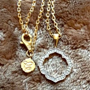 😍Diamond and gold pendant necklace